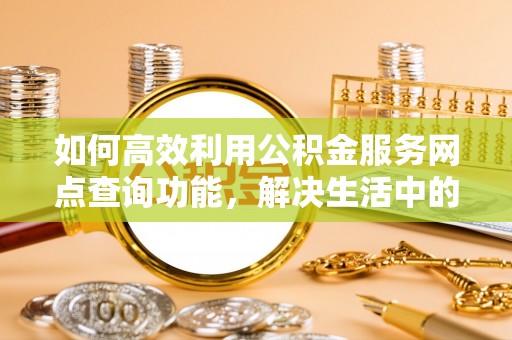 番路如何高效利用公积金服务网点查询功能，解决生活中的资金难题